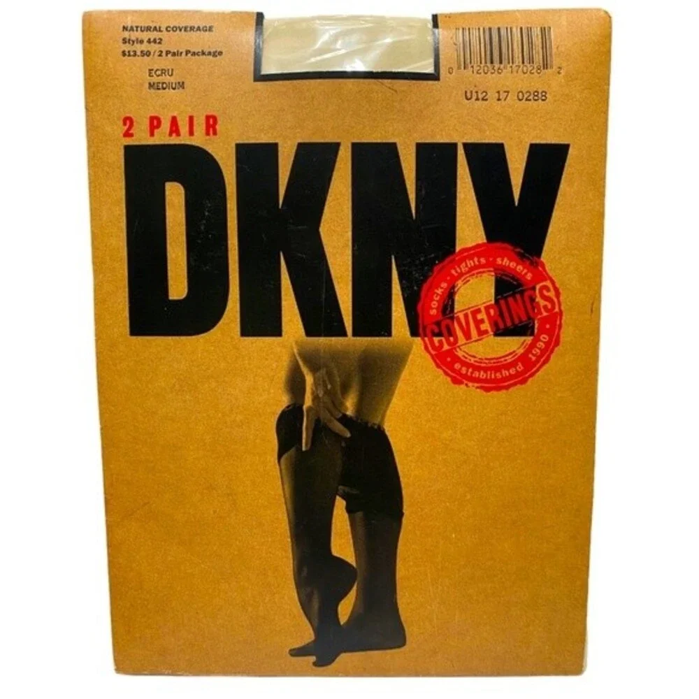 DKNY Sheer Natural Lace Control Pantyhose 2 Pairs